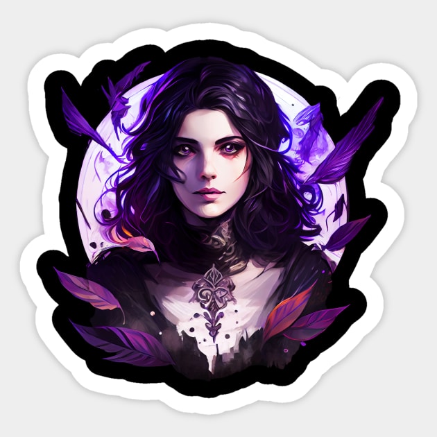 Anime Yennefer based on Books Sticker by Vaelerys